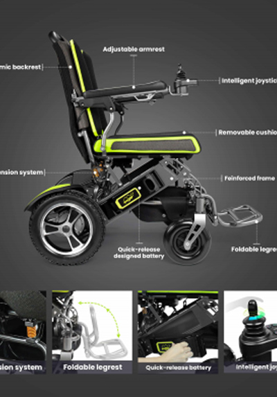 YE200 дорожная легкая мощная инвалидная коляска и портативная электрическая брошюра для инвалидных колясок